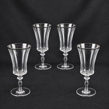 Mikasa Jamestown Platinum Ice Tea Wine Goblets Set of 4 Crystal 8.75