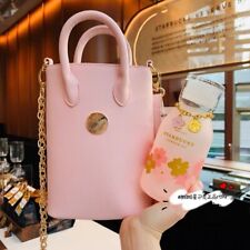 New Starbucks 2021 China Pink Sakura 13oz Glass Cup With Handbag picture