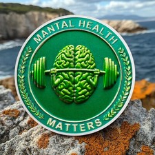 Inspirational Challenge Coin - Mental Health Matters -Motivational Gifts For Men picture