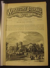 1869 - NEW YORK CITY HOSPITALS, asylums: Sinai; Wards Island; St. Lukes; DICKENS picture