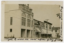 RPPC Rio WI Main Street Village Hall Rio State Bank Hanson Store 1906 Postcard picture