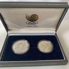 Seoul 1988 Olympics Commemorative Coin Set - Vintage Japan Currency Collection picture