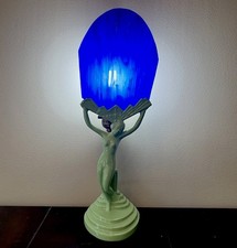 Frankart Style Figural Nude Lady Boudior Lamp 15