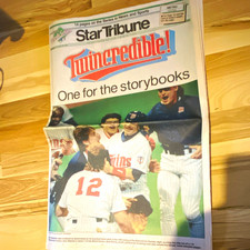 Star Tribune Newspaper Oct 28 1991 1991 World Series Twins
