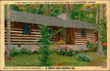 Postcard: N-209: ONE OF THE CABINS AT HUNGRY MOTHER STATE PARK. IN SOU picture