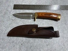 2018 Buck USA 192 Vanguard Fixed Blade Knife W/ Leather Sheath Mint picture