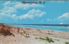 Mantoloking New Jersey Greetings Beach Grass Ocean Clouds postcard MP7 picture