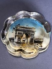 Vintage Glass Souvenir Paperweight - Arc De Triomphe -Paris picture