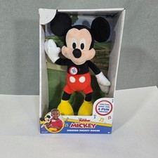 Disney Just Play Singing Mickey Mouse Plush Toy 12in Junior Musical Hot Dog Song picture