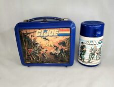 VTG 1986 G. I. Joe Lunchbox With Aladdin Thermos Hasbro Blue Sergeant Slaughter  picture