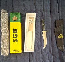 PUMA SGB Skinner Fixed Blade Knife, Clip Point Plain Edge, Wood Handle, 1989 picture