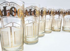 CULVER SALOON HIGHBALL GLASSES AND BOWL 5 PIECESET 22K GOLD NEW -  picture