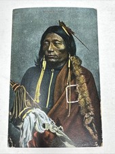c. 1910 Apache Chief Pacer Postcard Hand Colored Native American  picture