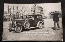 RPPC Vintage 1935 Kansas Jack Rabbit Dodge City Kansas Postcard Stovall Studio picture
