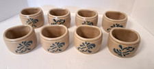 Set Of 8 Pfaltzgraff Folk Art Napkin Rings Stoneware Hard To Find picture
