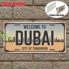 Vintage Metal Sign Futuristic City Aluminum License Plate 12x6 Inches picture