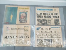 Vintage 1960's MOON NASA Newspaper Lot 4 Papers History Space Florida picture