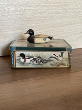 VTG Giftco Mallard 3D Duck River Pond Tin Metal Rectangle Box 5x3.5x1.5