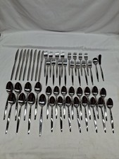 Vintage COSMOS 50pc Mid Century Flatware Set - Service or 8 picture