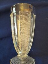 Jeannette Glass DEWDROP Crystal Glass Footed Ice Tea Glass 6