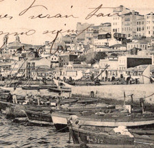 * Antique RPPC UDB Spain Vigo Reibera Del Berbes Harbour Boats c1905 Fishing picture