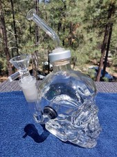 BONG CLOSE OUT  Crystal Head Vodka Clear Skull Bottle Bong  W/ 