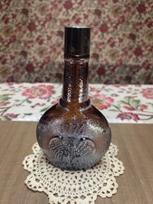 Vintage Aqua Velva Ice Blue After Shave Brown Glass Bottle Screw Cap 7in 1970s picture
