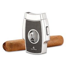 Galiner Metal V-Cut Cigar Cutter Sharp Stainless Steel Guillotine Blade Black picture