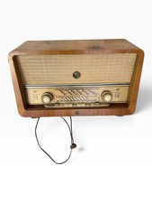 Vintage RCA 67 QR 73 FM-W Tube Radio Wood Cabinet West Germany Parts Not Working picture