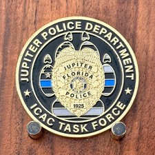 Jupiter Police Department ICAC Task Force Challenge Coin  W#26 picture