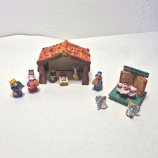 1994 Enesco Pennywhistle Lane Whistlers Nativity Mice 4 Set Lot Boxed picture