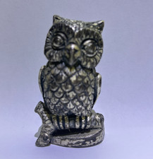 VIntage Peltro Italy Pewter Owl Figurine Paperweight Heavy 2.3