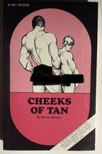 CHEEKS OF TAN - 1989 WARREN JAMESON -SURREY HIS69 REPRINT VTG PULP NOVEL GAY INT picture