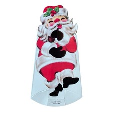 VTG 1970s Santa Claus Christmas Gift Card Holder Hand Body Lotion Paper Vintage picture