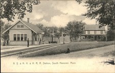 South Hanover MA Railroad Station Thomas D. Drew c1906 Vintage Postcard picture
