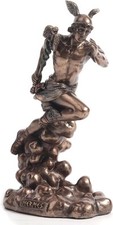 Hermes Greek Herald Of The Gods Cold Cast Bronze Finish Figurine picture