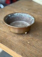 Vintage Bechard Mfg Co Copper Footed Bowl Dish #310 Patina 3 Ball Feet picture
