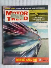 Motor Trend Magazine November 1957 1958 Rambler  Studebaker-Packard  Jensen 541 picture