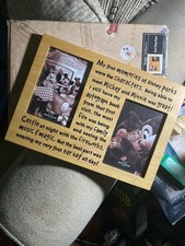 Disney Dual 4x6 Frame My First Memories Of Disney Parks 12-1/2” X 9” Wood NIB picture