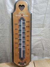VINTAGE Wooden Hanging America My Home Sweet Home Thermometer Elgin picture