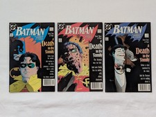 GUC - DC Batman #427 #428 #429 Newsstand Lot ‘A Death In The Family’,  picture