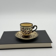 Vintage Myott Staffordshire England Demitasse Tea Cup and Saucer Set Luster Trim picture
