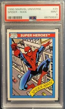 1990 Impel Marvel Universe Super Heroes Spider-Man #29 PSA 9 MINT picture