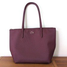 Lacoste Tote Bag Bordeaux Women Rare French Model LImited Edition VHTF Pre-owned picture