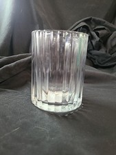 Toothbrush Glass Bathroom Ribbed Tumbler Clear picture