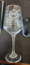 Limited Edition 1965 Vintage Aged to Perfection Wine Glass 60th Birthday Gift Cl picture