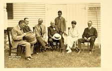 Calvin Coolidge Thomas Edison Sap Bucket Plymouth VT RPPC Photo Postcard 1924 picture