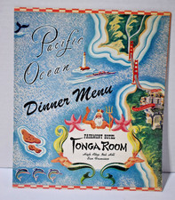 Vtg. 1940's Fairmont Hotel - SF - Tonga Room Dinner Restaurant Menu picture