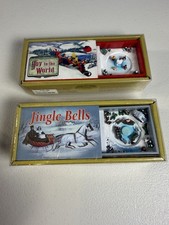 Vintage 2004 Mr Christmas Gold Label Animated Musical Boxes Lot of 2 Unused NIB picture