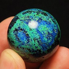 Rare 35G Natural Blue Copper Mine Phoenix Pine Symbiosis Sphere  Healing  L8665 picture